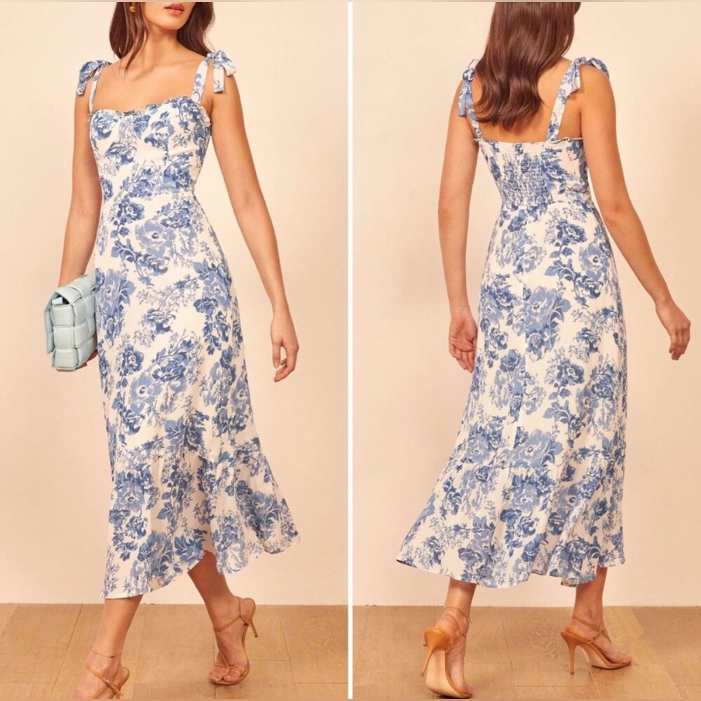 NWT Reformation Nikita Olympia Floral Midi Dress Sz 2